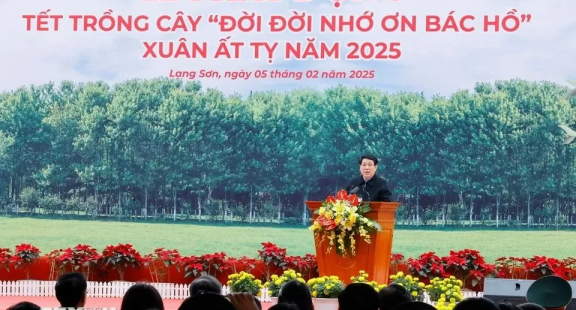 Chủ tịch nước Lương Cường phát động “Tết trồng cây Đời đời nhớ ơn Bác Hồ” Xuân Ất Tỵ